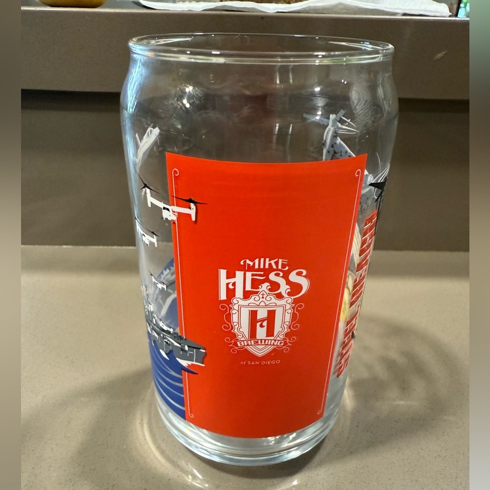 Mike Hess brewing pint beer can glass steel beach American lager